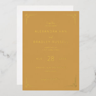 Elegant Mustard Yellow Geometric