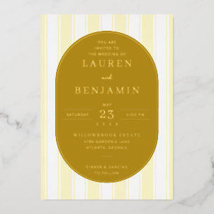 Elegant Mustard Yellow Wedding Invitation