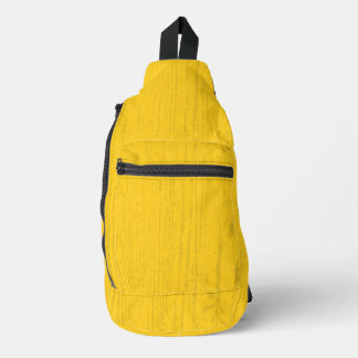 Elegant Mustard Yellow Wood Grain Sling Bag