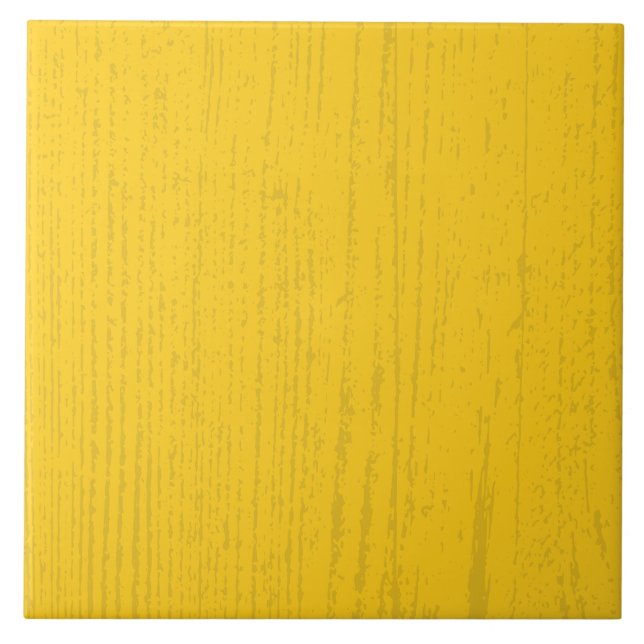 Elegant Mustard Yellow Wood Grain Tile (Front)