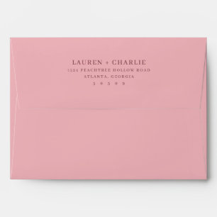 Elegant Muted Red Minimalist Envelope