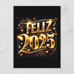 Elegant Muy feliz Año Nuevo 2025 Holiday Postcard
