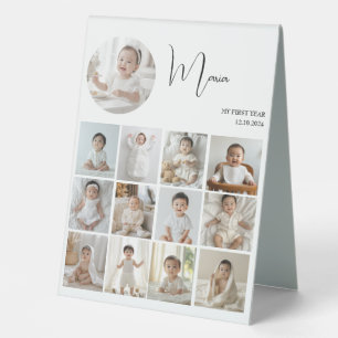 Elegant My First Year Collage Custom Photo