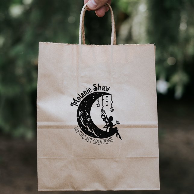 Elegant Mystic Custom Logo, Large   Rubber Stamp (Creator Uploaded)