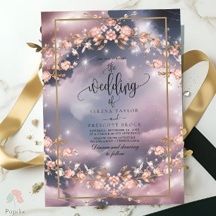 Elegant Mystic Floral Garden Wedding Invitation