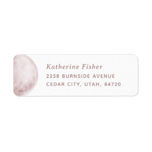 Elegant mystical pink blush full moon wedding