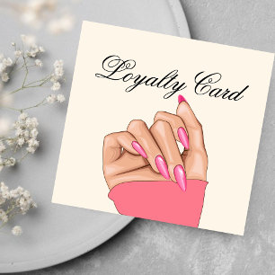 Elegant Nail Artist Manicurist Salon Loyalty Card