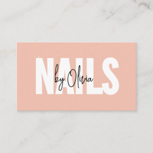 Elegant Nail Salon Business Card Template Minima