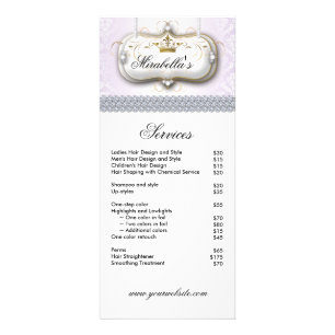 Elegant Nail Salon Makeup Artist Cosmetologist Rack Card