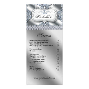 Elegant Nail Salon Makeup Artist Cosmetologist Rack Card