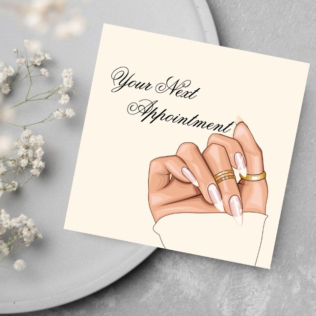 Elegant Nail Salon Manicurist Appointment Card  (Creator Uploaded)