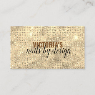 Elegant Nail Tech Diamond Glitter Business Card