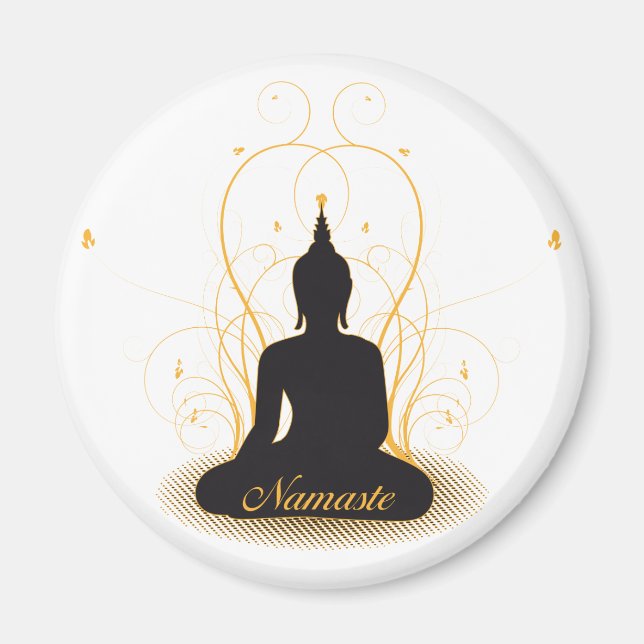 Elegant Namaste Buddha Magnet (Front)