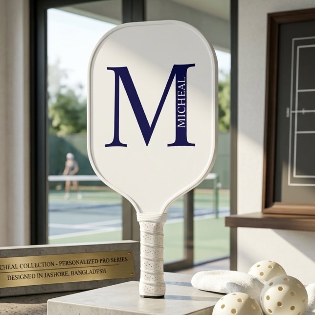 Elegant Name and Personalised Monogram Pickleball Paddle (Creator Uploaded)