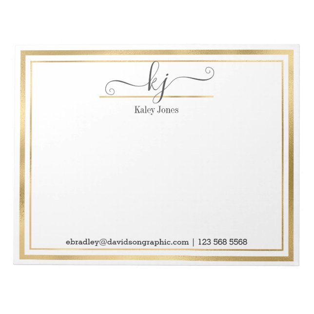 Elegant Name | From The Desk Of Notepad (Front)