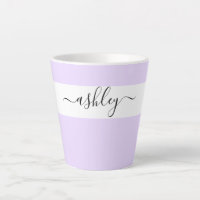 Elegant Name in Script Typography Lavender