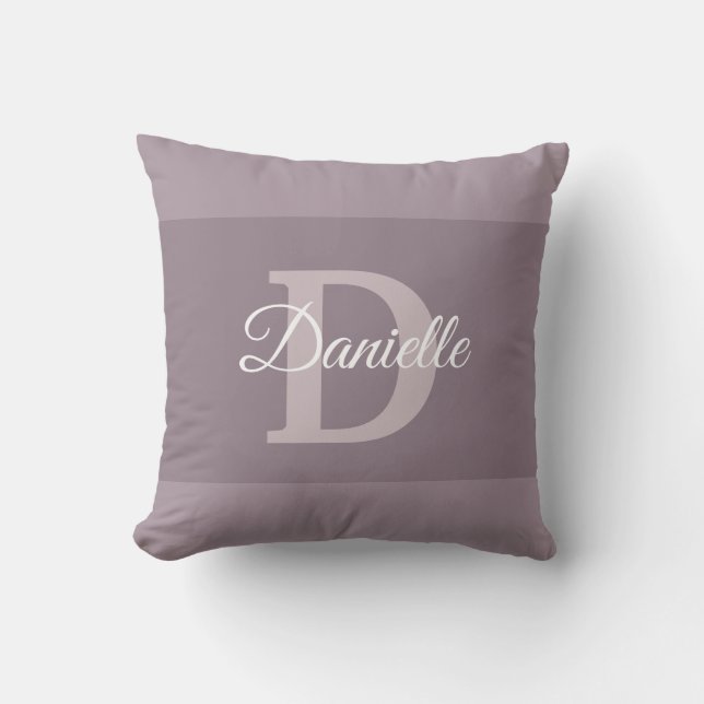 Elegant Name Monogram Initial Letter D Hand Script Cushion (Front)