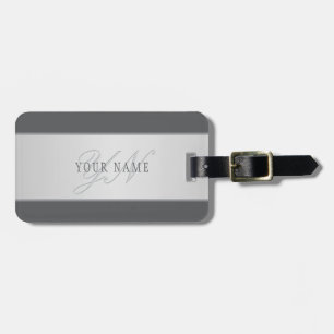 Elegant Name & Monogram Lettering (or other text) Luggage Tag