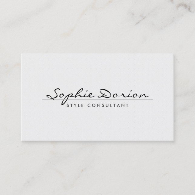 ELEGANT NAME ON VINTAGE PATTERN Business Card (Front)