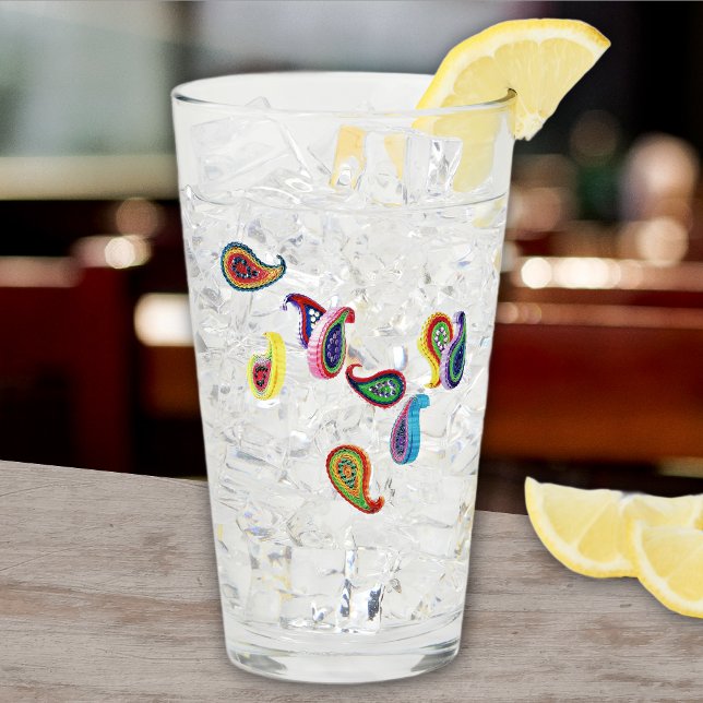 Elegant Name, Paper Quilled Paisleys 16oz Pint Glass (Creator Uploaded)