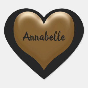 Elegant Named Heart of Gold Sticker
