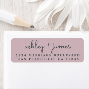 Elegant Names Pastel Purple Wedding Return Address