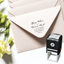 Elegant Names Wedding Return Address Envelope
