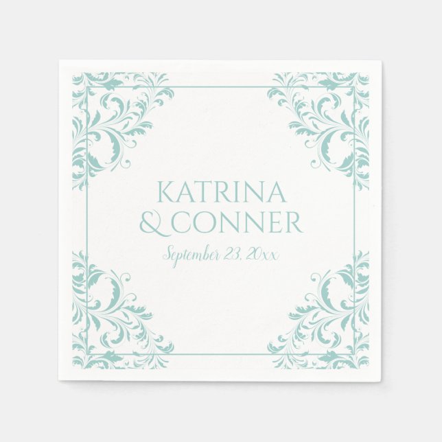 Elegant Napkins | Nadine (Light Turquoise) 2 (Front)