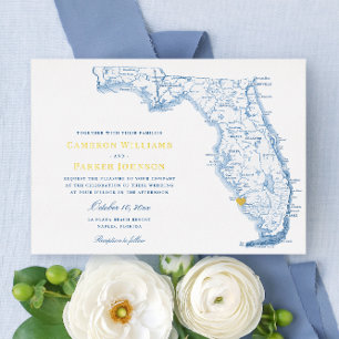 Elegant Naples Florida Wedding Navy and Gold