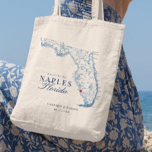 Elegant Naples Florida Wedding Welcome Tote Bag