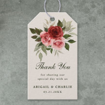 Elegant Natural Floral Wedding Thank You