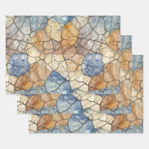 Elegant Natural Stone Marble Pattern Wrapping Paper Sheet