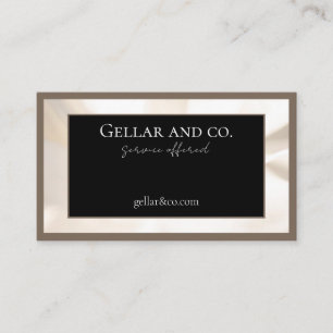 Elegant Natural Tones Floral Accent Business Card