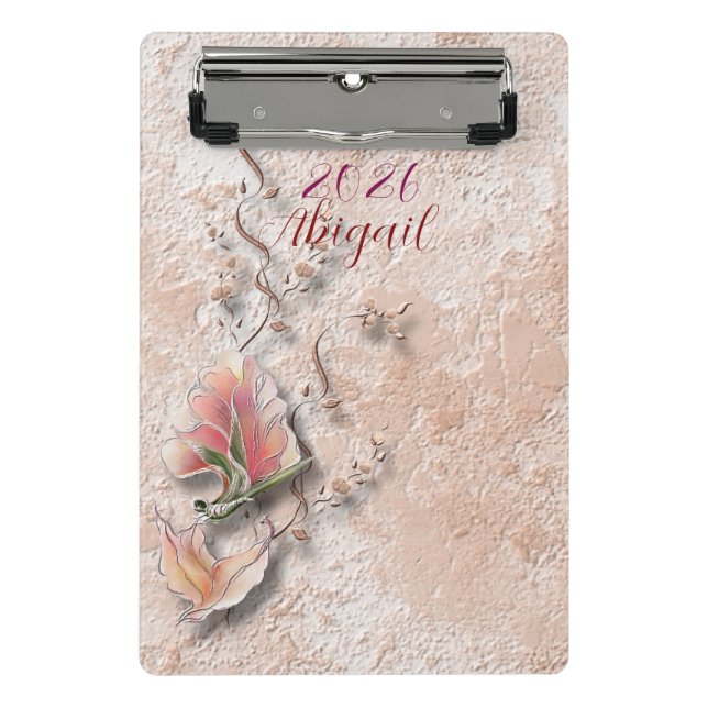 Elegant Nature Embossed mini clipboard  (Front)