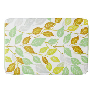 Elegant Nature-Inspired Leaf Design Bath Mat