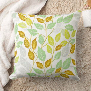 Elegant Nature-Inspired Leaf Design Cushion