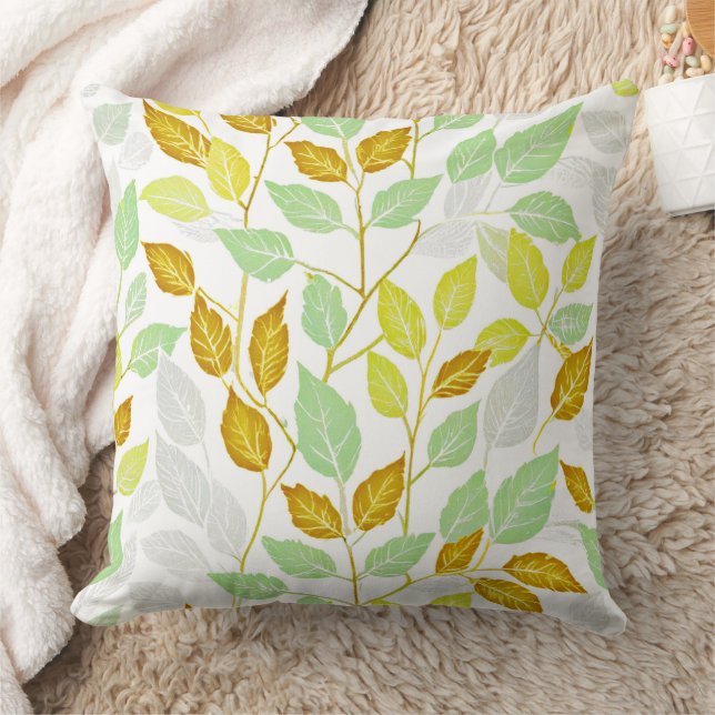 Elegant Nature-Inspired Leaf Design Cushion (Blanket)