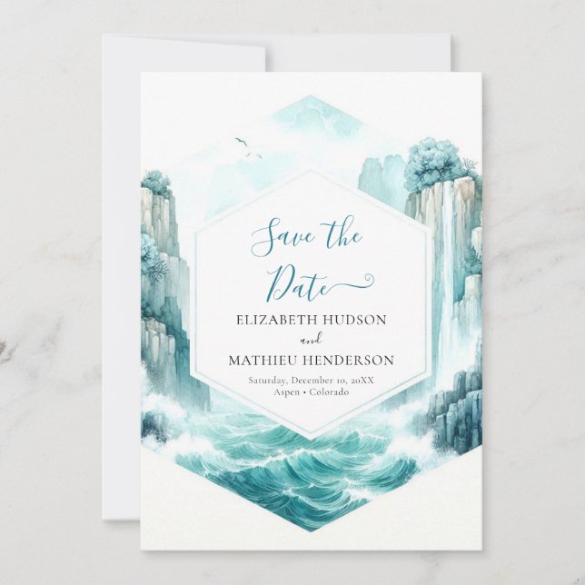 Elegant Nature Nautical Wedding Save The Date (Front)