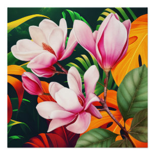 ELEGANT NATURE PLANT FLOWER POSTER