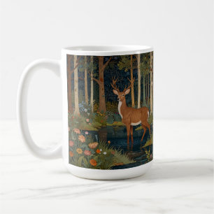 Elegant nature rustic trees forest woodland deer  coffee mug