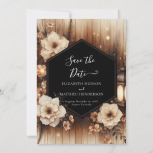 Elegant Nature Rustic Wedding Save The Date