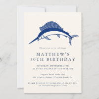 Elegant Nautical Anchor Adult Party Invitation 