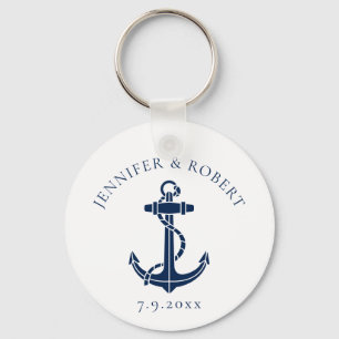 Elegant Nautical Anchor Wedding Swag Custom Key Ring