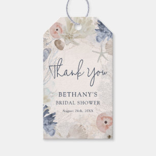 Elegant Nautical Beach Bridal Shower Thank You Gift Tags