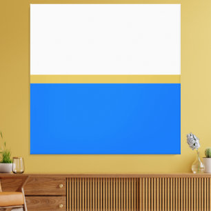 Elegant Nautical Blue White Banded Colour Fields Canvas Print