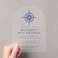 Elegant Nautical Compass Adult Birthday Party