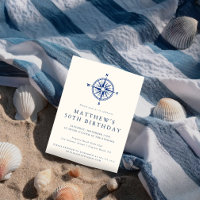 Elegant Nautical Compass Adult Birthday Party 