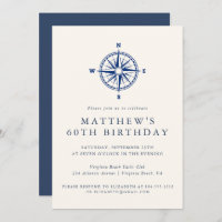 Elegant Nautical Compass Adult Birthday Party