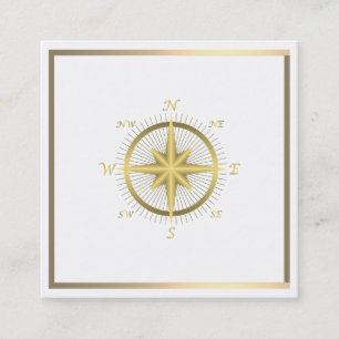 Elegant Nautical Compass Business Card