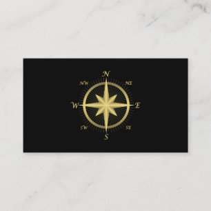 Elegant Nautical Compass Business Card